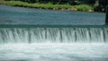 Dam with movable bulkheads Royalty Free Stock Photo