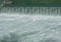 Dam with movable bulkheads Royalty Free Stock Photo