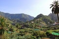 Dam near Vallehermoso on La Gomera Island, Canary Islands, Spain Royalty Free Stock Photo