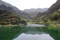 Dam near Vallehermoso on La Gomera Island, Canary Islands, Spain Royalty Free Stock Photo