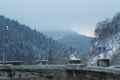 Dam over Mavrovo Lake, Mavrovo National Park, Republic of Macedonia Royalty Free Stock Photo