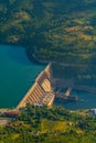 Dam Perucac on a Drina river. Royalty Free Stock Photo