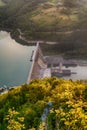 Dam Perucac on a Drina river. Royalty Free Stock Photo