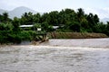 Dam during the rainy season, Thailand, Asia Royalty Free Stock Photo