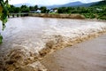 Dam during the rainy season, Thailand, Asia Royalty Free Stock Photo