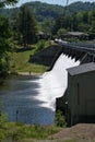 Dam on river in North Carolina Royalty Free Stock Photo