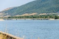 The dam from the river Valea Mare from Hateg Romania, Retezat Mountains.