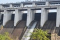 Water dam on river
