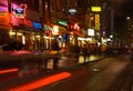 Dam Street in the Night Royalty Free Stock Photo