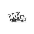 dam truck icon. Element of construction machine icon for mobile concept and web apps. Thin line dam truck icon can be used for web Royalty Free Stock Photo