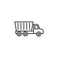 dam truck icon. Element of construction machine icon for mobile concept and web apps. Thin line dam truck icon can be used for web Royalty Free Stock Photo