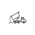dam truck icon. Element of construction machine icon for mobile concept and web apps. Thin line dam truck icon can be used for web Royalty Free Stock Photo