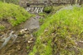 Dam Under Footbridge In Spring