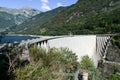 The dam of Verzasca on the Swiss alps