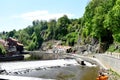 Dam on the Vltava River, beautiful landscape, grey rocks, ÃÅeskÃÂ½ Krumlov