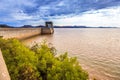 The dam wall on the Gariep Dam in South Africa.