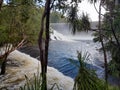 Dam wall over spill