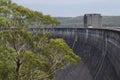 Dam Wall and Tree Royalty Free Stock Photo