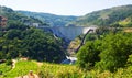 Dam of water power plant of Belesar Royalty Free Stock Photo