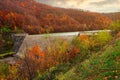 Dam of water reservoir on the Tereblya river