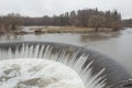 Dam in Yaropolets village. Hydroelectric power station