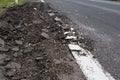 Damage of asphalt road Royalty Free Stock Photo