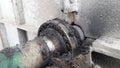 Damage ball bearing of mechinery, industrial plant.