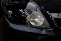 Damage After Car Accident. Broken headlight. Royalty Free Stock Photo