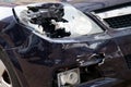Damage After Car Accident Royalty Free Stock Photo