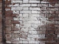 Efflorescence on brick wall