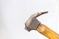 Damage hammer isolate on white background, old rusty tool Royalty Free Stock Photo