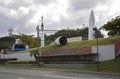 Damage to rocket in  park of science after hurricane Maria Bayamon Puerto Rico Royalty Free Stock Photo