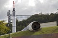 Damage to rocket in  park of science after hurricane Maria Bayamon Puerto Rico Royalty Free Stock Photo