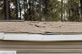 Roof damage from tree falling Royalty Free Stock Photo