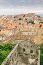 Damage from War Visible in Dubrovnik Old Town Royalty Free Stock Photo