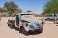 Damaged abandoned car at the service station Solitaire, Namibia Royalty Free Stock Photo