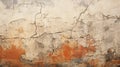 Damaged ancient wall painting, vintage texture background, old fresco