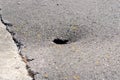Damaged asphalt - pot hole