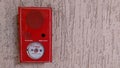 Damaged broken and unmaintained fire alarm