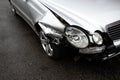 A damaged car in a road traffic accident Royalty Free Stock Photo