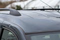 Damaged car roof with many hail damage dents show the forces of nature and the importance of car insurance and a replacement value Royalty Free Stock Photo