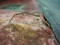 Damaged cements footpath. Royalty Free Stock Photo