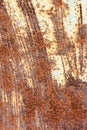 Damaged chipped paint on corroded metal sheet texture background Royalty Free Stock Photo