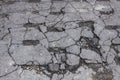 Damaged cracked asphalt pattern