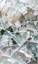damaged cracked glass background, shattered broken glass pattern, damaged pieces of window Royalty Free Stock Photo