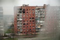 Damaged and destroyed civilian houses in Bakhmut