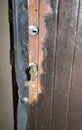 Damaged door after housebreaking Royalty Free Stock Photo