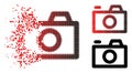 Damaged Dotted Halftone Camera Icon