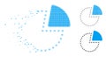 Damaged Dotted Halftone Dotted Pie Chart Icon