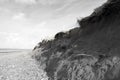 Damaged dunes after the big storm Royalty Free Stock Photo